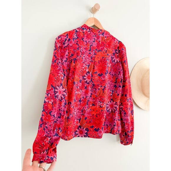 Sézane | Sezane | Abelia Blouse | Fuchsia Floral | Sz 36 / Us Sz 4 - Picture 11 of 11